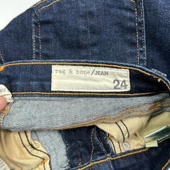Rag & Bone High Rise Skinny Heritage Dark Wash Jeans Size 24 - Picture 11 of 14